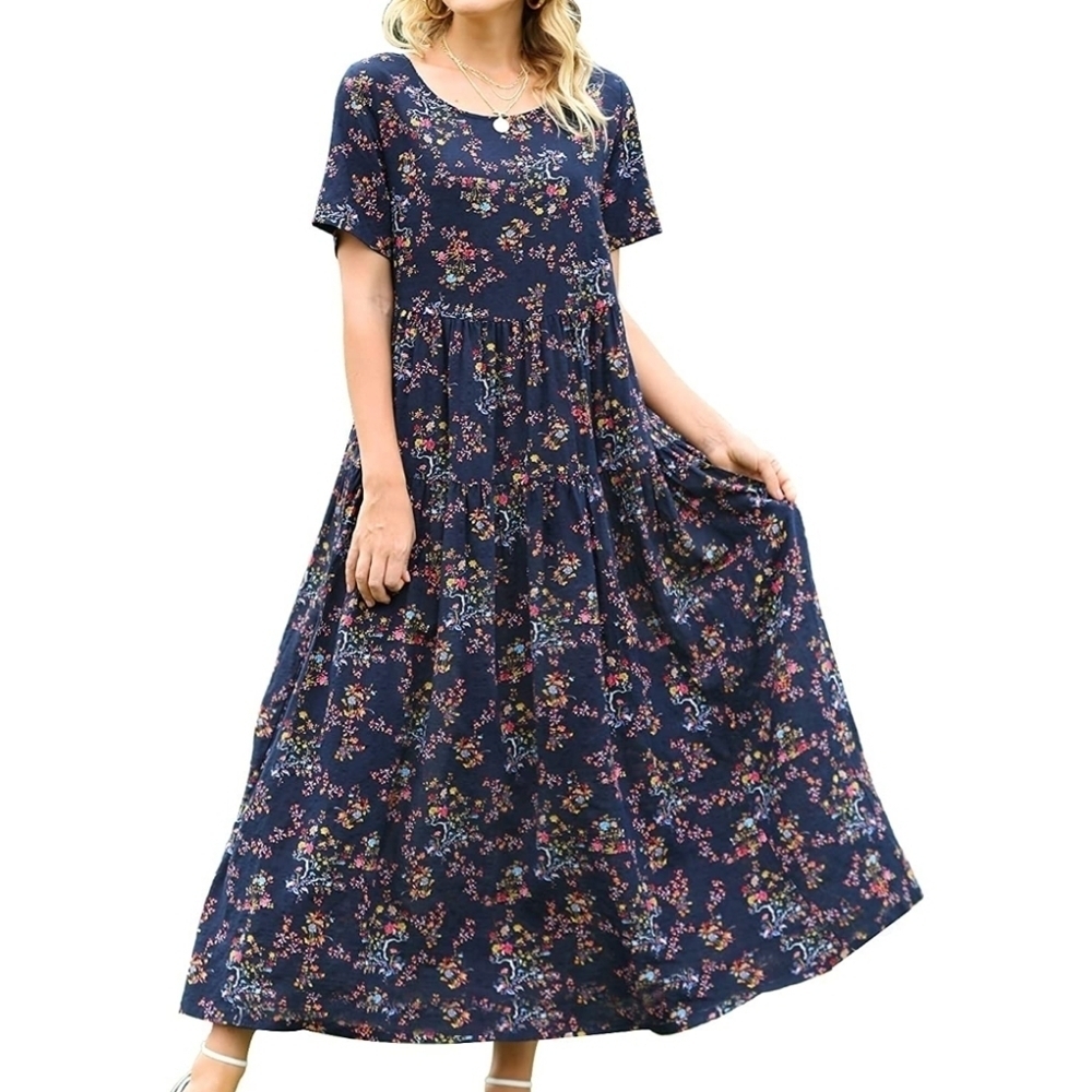 Cotton Floral Maxi Dress